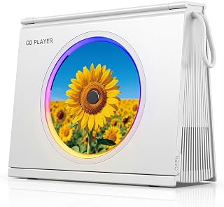 Gueray Portable CD Player Bluetooth 5.3, Hi-Fi Speaker,4000mAh Battery
