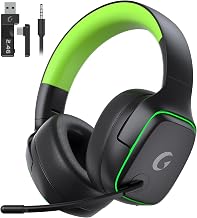 Gvyugke 2.4GHz Wireless Gaming Headsets for PS5, PS4, PC, Switch,MatteBlack