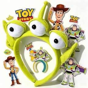 Hasbro pc Toy Story Plush Headband, 3D Big Eye Monster Design Hair Scrunchie, Soft Plush Character Cosplay Headpiece, Suitable For Theme Performance, Halloween Party, Birthday Celebration, Family Gathering, Social Event, Holiday Party, Theme Party, Photog