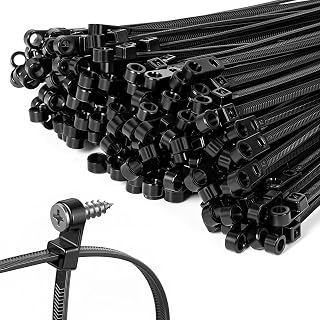 Heavy Duty Cable Zip Ties with Screw Mounting Hole,120lbs,12 inch,150 Pack