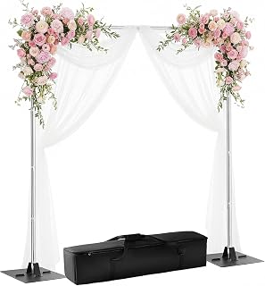 Heavy-Duty Tubular Background Stand Set, 12x10 Feet | Adjustable Height/Width, Photography Background Support Poles, All-Metal Construction, For Parties, Birthdays, Weddings