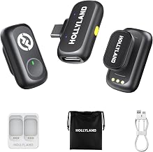 Hollyland Lark A1(2TX + USB-C RX), Wireless Microphone for iPhone & Android