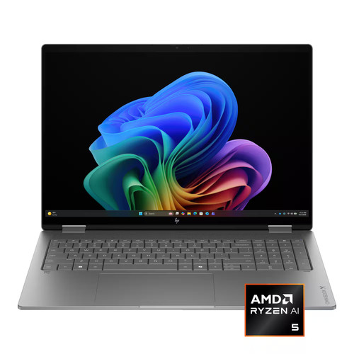 HP - OmniBook X Flip 2-in-1 - 16" 2K OLED Touchscreen Laptop - AMD Ryzen AI 5...