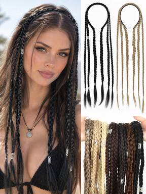 Inch Multi-Strand Long Braided Hair Band, Bohemian Style Fashion Headpiece, Suitable For Women's Festival Party And Daily Hairstyle Styling $5.45 #TrendyHeadbands
