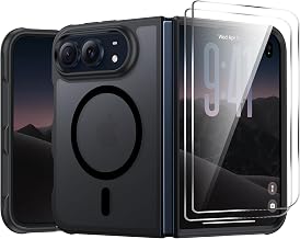 for iPhone Duo Case, with Screen Protector, Compatible with Magsafe Black
