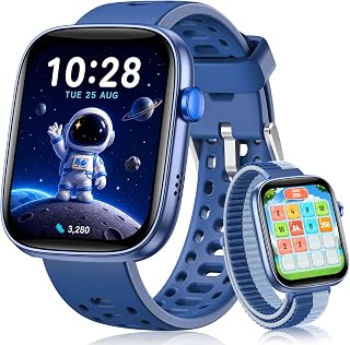 Kids Smart Watch No Phone Needed, 1.83" Smart Watch Fitness Trackers(Black)
