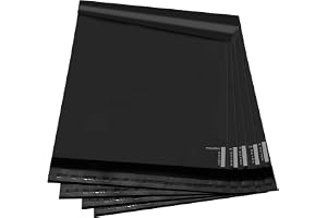 KKBESTPACK Black Poly Mailers 10x13 in, Shipping Bags, 100 Pcs | Shipping bags for clothes and mailing envelopes for packing shirts, apparel, and fabric accessories.