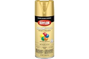 Krylon K05588007 COLORmaxx Spray Paint and Primer for Indoor/Outdoor Use, Metallic Gold, 11 Ounce (Pack of 1)