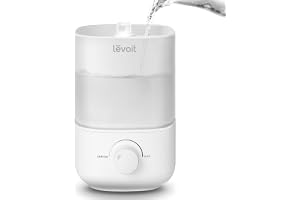 Levoit Top Fill Humidifiers for Bedroom, 2.5L Tank for Large Room, 25dB | Easy to Fill & Clean, Quiet Cool Mist Air Humidifier for Home Baby Nursery & Plants, Auto Shut-off for Safety, 25H Lasting
