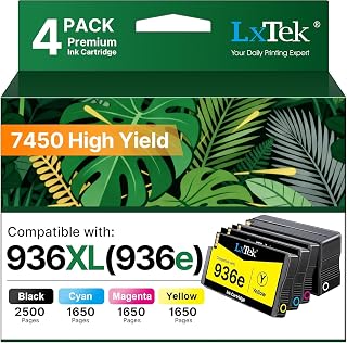 LxTek Replacement for HP 936 936XL 9125e 9120e Ink Cartridges Combo Pack | Compatible For HP936 936e for HP OfficeJet Pro 9125e 9120e 9135e 9730e 9130e 9720e 9122e Printer 4 Packs