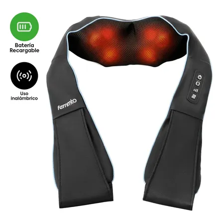 Masajeador Cervical Eléctrico Portatil Inalambrico Batería Recargable Usb Femmto Relajación Cuello Espalda Lumbar
