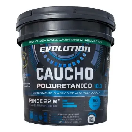 Membrana Liquida Caucho Poliuretánico Evolution 20lt Gris Mate