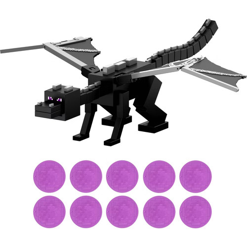 Minecraft Dragon’s Breath Attack Ender Dragon Action Figure with 10 Discs 20"