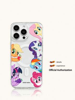 Miniso pc Cute Women's My Little Pony Phone Case, Supports Wireless Charging And Magnetic Function, Lightweight Anti-Slip, Cartoon Anime Style, Suitable For Summer Android Series S22, S23, S24plus, S25, S26ultra And Apple 7, 7Air, 7pro, 7promax, , 3, 4, 5