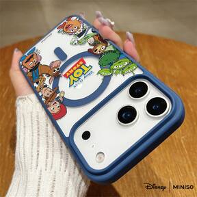 Miniso pcs Disney Toy Story Toy Story Character & Logo Design Phone Case Transparent Magnetic Shockproof Case Suitable For Iphone 7 Pro Max/7 Pro/7 Air/7/6/5/4/3/2//X/XS Pro/Pro Max Series Iphone 7 Pro Max Case Iphone 7 Pro Case Iphone 7 Case Stocking Stu