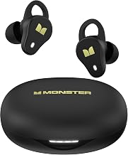 Monster N-Lite 210 Wireless Earbuds, Built-in Mic for Crystal Clear Call, Bluetooth 5.4 in Ear Stereo Headphones, 32H Playtime, Comfortable Fit, Waterproof Earphones for Sports, Black
