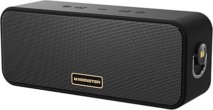Monster S180 Bluetooth Speaker, 40W Wireless Speaker with 28H Playtime, Stereo Sound, Bluetooth 6.0, Support AUX, TF, Wireless Stereo Pairing, IPX6 Waterproof Speaker for Home, Outdoor