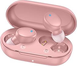 MOZOTER Mini Wireless Earbuds Bluetooth 5.3 in Ear Headphones Headsets | Light Weight,60Hrs Playtime Ear Buds with Charging Case,Smart Touch Control,Premium Sound with Deep Bass for Sport-Pink