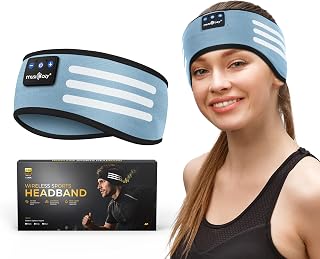 MUSICOZY Sleep Headphones Bluetooth Sports Headband with Hi-Res Audio