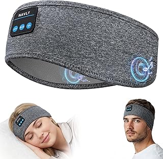 Navly Bluetooth 5.4 Sleep Headphones - 3-in-1 Wireless Music Sleep Mask with Ultra-Thin Speakers for Side Sleeping Adults & Teens, Comfortable Headphones for Women and Men (Deep Grey)
