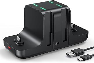 NEWDERY 6-in-1 Charger Dock for Nintendo Switch Pro Controller and Joy con