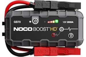NOCO Boost GB70 2000A UltraSafe Jump Starter, 12V Lithium Battery Booster | Spark-Proof & Reverse Polarity Protection, For Car, Truck, Motorcycle, SUV, Boat, ATV, RV, up to 8.0L Gas & 6.0L Diesel