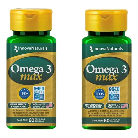Omega 3 InnovaNaturals Legend en cápsula Sin sabor 2 packs de 60 un