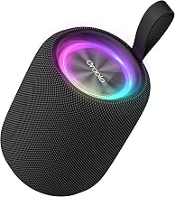 Oraolo Bluetooth Speaker,Portable Speakers with Immersive Audio, LED Lights,8H Playtime,Bluetooth 5.4, Support TWS TF USB,IPX6 Waterproof Wireless Speakers for Outdoor Camping Home