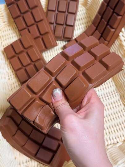 pc Slow Rising Chocolate Scented Squeeze Toy - Realistic Chocolate Bar Stress Relief Toy, Suitable For Adults, TPR Material, Chocolate Collectible, Birthday Party Small Gift And Surprise Gift, Stress Relief Toy, Party Favor Bag Filler, Taba Squeeze Toy, T