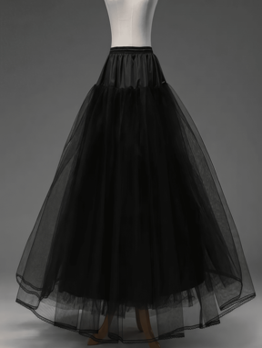 pc Women's Black Crinoline Petticoat Skirt Underskirt, Elastic Waist, For Photography, Wedding Dress Accessory Fall Clothes For Women $3.0 2% OFF