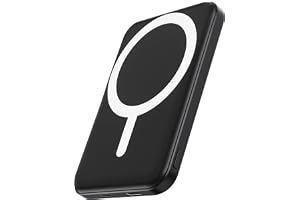 podoru for MagSafe Power Bank 5000mAh, Ultra-Slim Magnetic Portable Charger | 20W PD Fast Charging, Travel Essentials with USB-C Cable, Wireless Battery Pack for iPhone 18/17/16/15/14/13/12 Series-Black