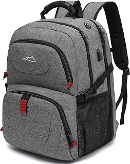 ProEtrade Travel Backpack, Extra Large Laptop Backpack Business Anti Theft TSA Approved College Work Computer Bag Fits 17 Inch Laptop with USB Charging Port for Women Men(Red)