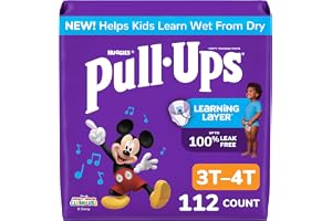 Pull-Ups Boys' Potty Training Pants, Size 4T-5T, 99 Count | Easy Open Sides, Disposable, Refastenable Fit, Wetness Indicator, Soft & Breathable, Stretchy Sides, Fragrance Free