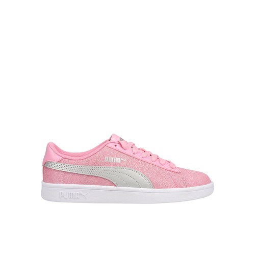 PUMA Smash V2 Glitz Glam Glitter Youth Girls Pink Sneakers Casual Shoes 367377-