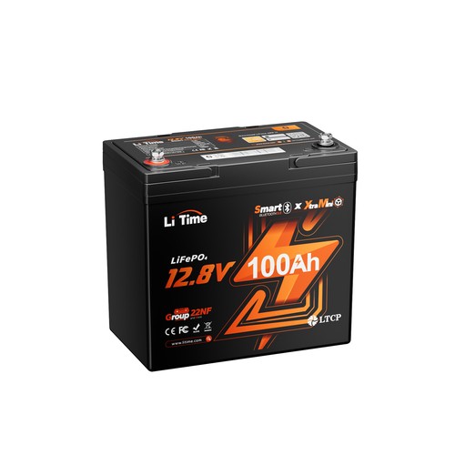 Refurbished LiTime 12V 100Ah Xtra Mini Bluetooth Lithium LiFePO4 Battery for RV