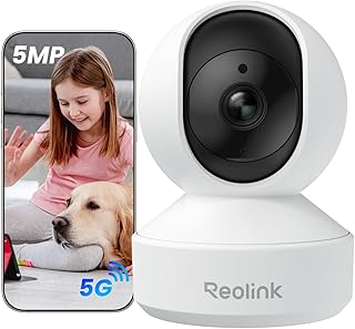 REOLINK E1 Pro 3K Dual-Band Wi-Fi Indoor Camera for Baby & Pet Monitoring | Auto Tracking, 5MP Night Vision Enhanced by F1.6 Aperture, Person/Pet/Baby Crying Detection, 2.4/5GHz Wi-Fi, Two-Way Audio