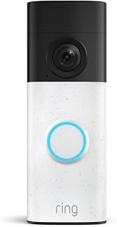 Ring Battery Doorbell 2K (newest model), Retinal 2K with wide-angle video, up to 6x Enhanced Zoom, Two-Way Talk, and Built-In Battery, Speckled White