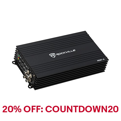 Rockville RDF-4 2800W Peak 700w RMS 4-Channel Car Amplifier, Compact, Efficient