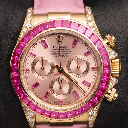 RoleDaytona 16518 Custom Barbie 40mm Pink Dial 18K Yellow Gold