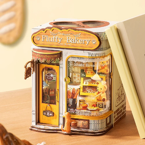 Rolife Fluffy Bakery DIY Book Nook 3D Wooden Puzzle Dollhouse Adults Xmas Gifts