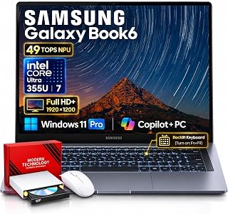 Samsung Galaxy Book6 AI Business Laptop 2026, 16" 2K 120Hz Touchscreen