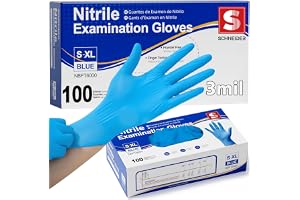 Schneider Medical Nitrile Exam Gloves, Powder & Latex Free, Darkblue | Disposable for Medical Exams, Cooking, Food Prep, Cleaning, Home, Household Use