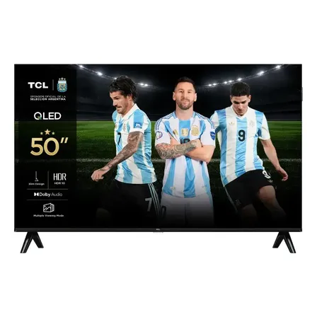 Smart TV TCL 50 50S5K QLED Full HD Google TV HDR10 Dolby Audio Wi-Fi Bluetooth HDMI USB VESA Diseño Sin Bordes 50S5K