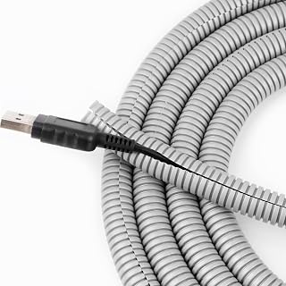 Split Wire Loom Tubing,33FT 33/64Inch(13mm) Grey PP Insulated Corrugated Pipe Wire Car Cable Heat Resistant Protective Sleeve Cord Protectors from Pets No Chew Electric Wire Cover