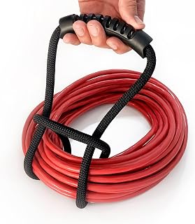 Storage Straps 15.7-inch (2-Pack) Extension Cord Organizer, Vacuum Hose Holder, Shop Storage, Air or Water Hose Organizer for your Home, Garage, Boat, RV and More Cable Straps (BLack, M(23.6inch))
