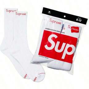 Supreme Hanes Crew Socks ( Pack) $32.39 Flash Sale