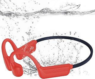 Swimming Headphones-Bone Conduction Headphones, IP68 Waterproof Open Earphones, LiteSurge Bluetooth 5.4 Underwater Sport Earbuds with 32 GB MP3 Memory for Swimming, Marathon-Khaki