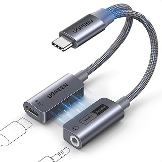 UGREEN Magnetic 2 in 1 USB C to 3.5mm Audio Adapter and Charger, Gray