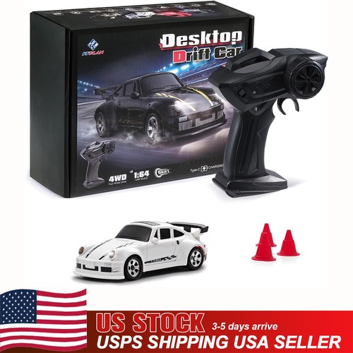 USA 1/64 White Drift RC Car Mini Sportscar 2.4Ghz Racing Remote Contrl Vehicle