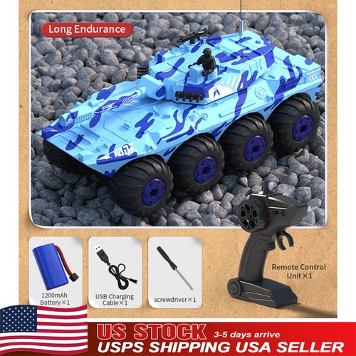 USA RC Tank Amphibious IFV Remote Control Truck 2.4G Waterproof Off-Road Crawler